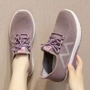 Komkoy Women Fashion Breathable Fly Knit Sneakers