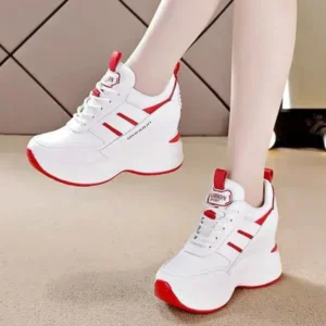 Komkoy Women Fashion Platform Lace-Up Sneakers