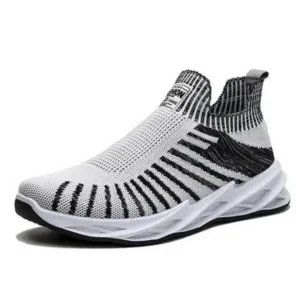 Komkoy Men'S Fashion Mesh Breathable Lightweight Stripe Sneakers