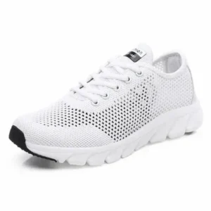 Komkoy Women Fashion Sports Lace Up Hollow Design Mesh Breathable Sneakers