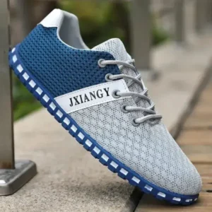 Komkoy Men Casual Color Matching Breathable Mesh Flat Shoes