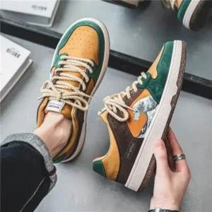 Komkoy Men Fashion Breathable Color Matching Casual Sneakers