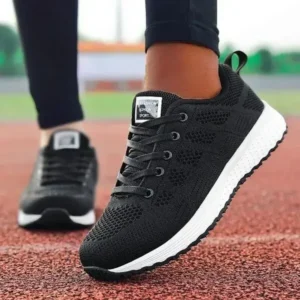 Komkoy Women Casual Lace-Up Design Mesh Breathable Sneakers