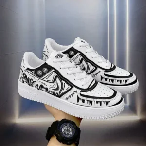 Komkoy Men Fashion Graffiti Breathable Sneakers