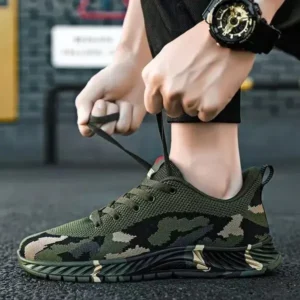 Komkoy Men'S Casual Mesh Breathable Camouflage Sneakers