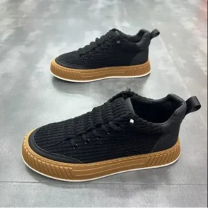 Komkoy Men Fashion Suede Thick Sole Non-Slip Breathable Sneakers