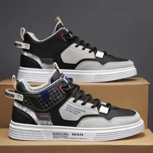 Komkoy Men'S Fashion High Top Color Block Sneakers