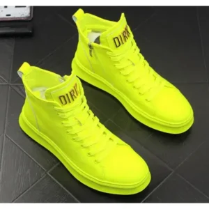 Komkoy Men'S Fashion Bright Color High-Top Sneakers