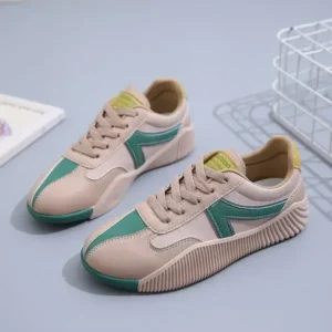 Komkoy Women Fashion Color Block Breathable Sneakers