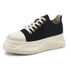 Komkoy Women Casual Breathable Low Top Canvas Platform Shoes