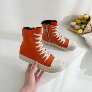 Komkoy Orange Up Platform High Top Casual Shoes