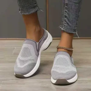 Komkoy Women Fashion Fly Knit Casual Colorblock Flat Sneakers